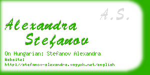 alexandra stefanov business card